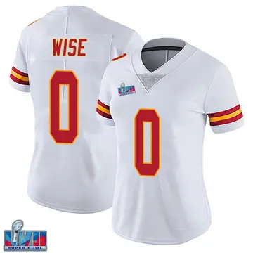 Nike Daniel Wise Women's Limited Kansas City Chiefs White Vapor Untouchable Super Bowl LVII Patch Jersey