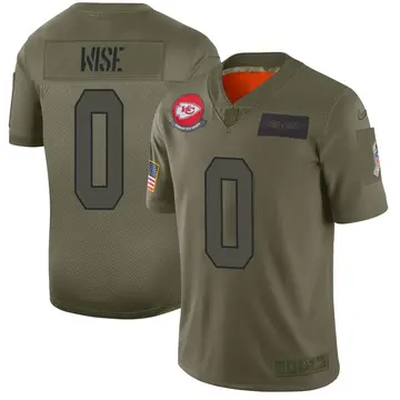 Nike Daniel Wise Youth Limited Kansas City Chiefs Camo 2019 Salute to Service Jersey