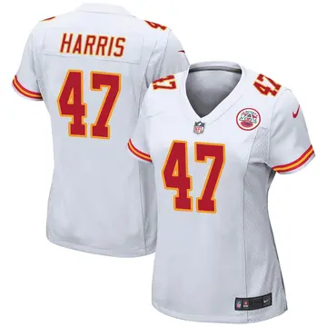 Nike Darius Harris Women's Game Kansas City Chiefs White Jersey
