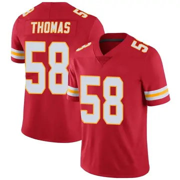 Nike Derrick Thomas Men's Limited Kansas City Chiefs Red Team Color Vapor Untouchable Jersey