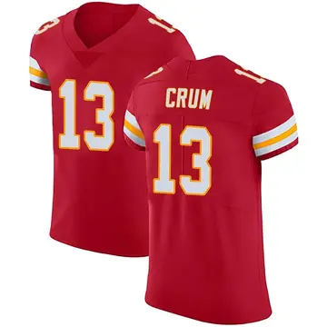Nike Dustin Crum Men's Elite Kansas City Chiefs Red Team Color Vapor Untouchable Jersey