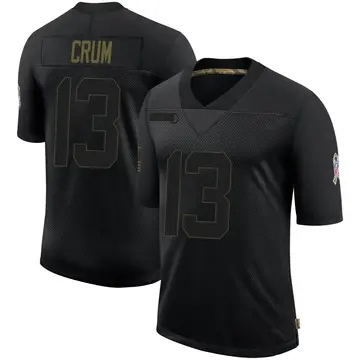 Nike Dustin Crum Men's Limited Kansas City Chiefs Black 2020 Salute To Service Jersey