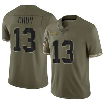 Nike Dustin Crum Men's Limited Kansas City Chiefs Olive 2022 Salute To Service Jersey