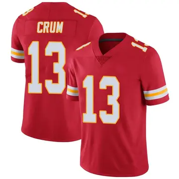 Nike Dustin Crum Men's Limited Kansas City Chiefs Red Team Color Vapor Untouchable Jersey