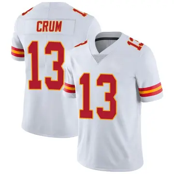 Nike Dustin Crum Men's Limited Kansas City Chiefs White Vapor Untouchable Jersey