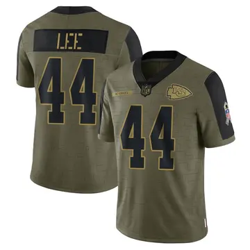 Nike Elijah Lee Youth Limited Kansas City Chiefs Olive 2021 Salute To Service Jersey