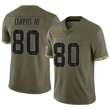 Nike Felton Davis III Men's Limited Kansas City Chiefs Olive 2022 Salute To Service Jersey