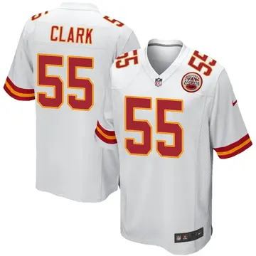 Nike Frank Clark Men's Game Kansas City Chiefs White Jersey