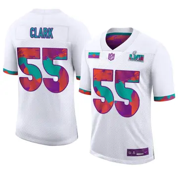 Nike Frank Clark Men's Limited Kansas City Chiefs White Super Bowl LVII Jersey