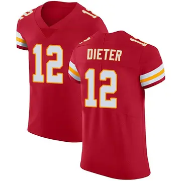 Nike Gehrig Dieter Men's Elite Kansas City Chiefs Red Team Color Vapor Untouchable Jersey