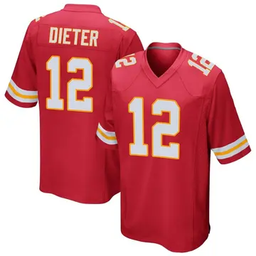 Nike Gehrig Dieter Men's Game Kansas City Chiefs Red Team Color Jersey