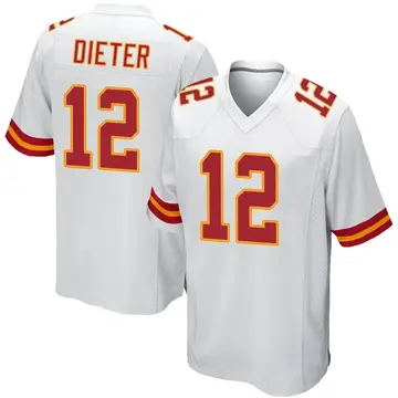 Nike Gehrig Dieter Youth Game Kansas City Chiefs White Jersey