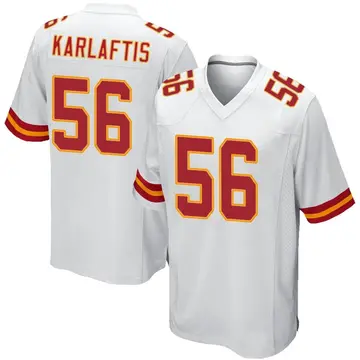 Nike George Karlaftis Men's Game Kansas City Chiefs White Jersey