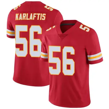 Nike George Karlaftis Men's Limited Kansas City Chiefs Red Team Color Vapor Untouchable Jersey