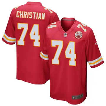 Nike Geron Christian Youth Game Kansas City Chiefs Red Team Color Jersey
