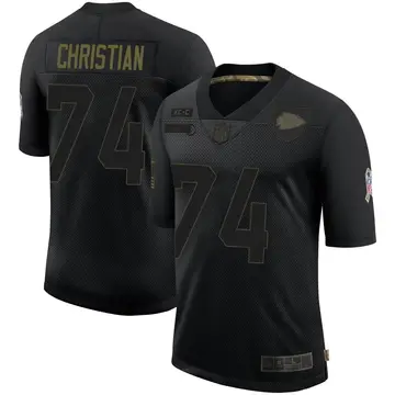 Nike Geron Christian Youth Limited Kansas City Chiefs Black 2020 Salute To Service Jersey