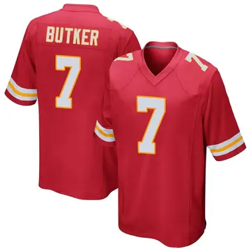 Nike Harrison Butker Men's Game Kansas City Chiefs Red Team Color Jersey