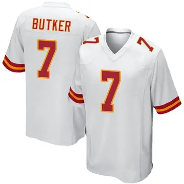 Nike Harrison Butker Men's Game Kansas City Chiefs White Jersey