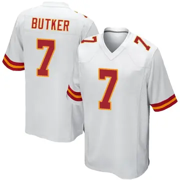 Nike Harrison Butker Youth Game Kansas City Chiefs White Jersey