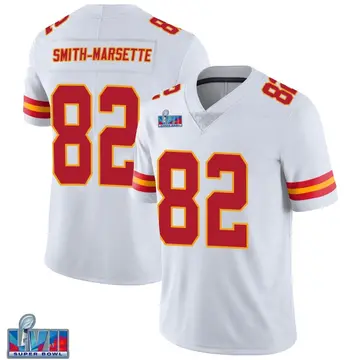Nike Ihmir Smith-Marsette Men's Limited Kansas City Chiefs White Vapor Untouchable Super Bowl LVII Patch Jersey