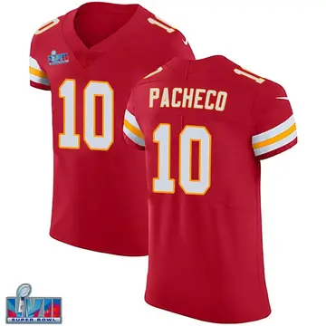 Nike Isiah Pacheco Men's Elite Kansas City Chiefs Red Team Color Vapor Untouchable Super Bowl LVII Patch Jersey