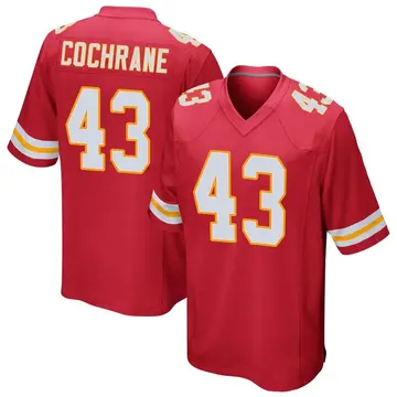 Nike Jack Cochrane Men's Game Kansas City Chiefs Red Team Color Jersey