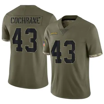 Nike Jack Cochrane Youth Limited Kansas City Chiefs Olive 2022 Salute To Service Jersey