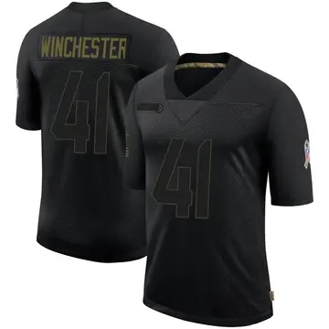 Nike James Winchester Men's Limited Kansas City Chiefs Black 2020 Salute To Service Jersey