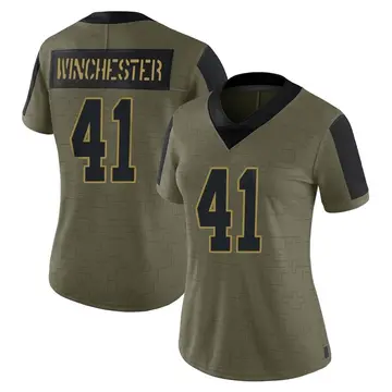 Nike James Winchester Women's Limited Kansas City Chiefs Olive 2021 Salute To Service Jersey