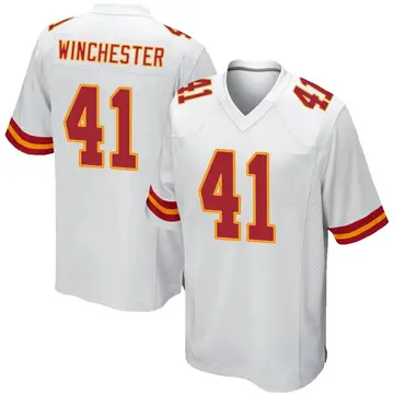 Nike James Winchester Youth Game Kansas City Chiefs White Jersey