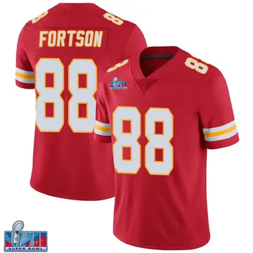 Nike Jody Fortson Men's Limited Kansas City Chiefs Red Team Color Vapor Untouchable Super Bowl LVII Patch Jersey