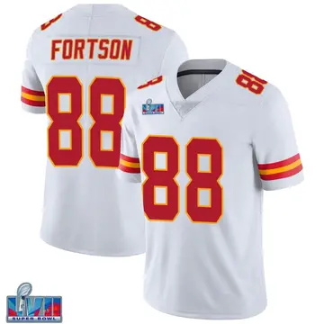 Nike Jody Fortson Men's Limited Kansas City Chiefs White Vapor Untouchable Super Bowl LVII Patch Jersey