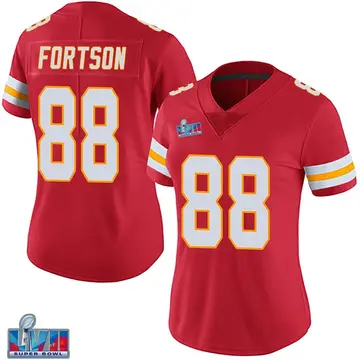 Nike Jody Fortson Women's Limited Kansas City Chiefs Red Team Color Vapor Untouchable Super Bowl LVII Patch Jersey