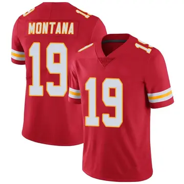 Nike Joe Montana Men's Limited Kansas City Chiefs Red Team Color Vapor Untouchable Jersey