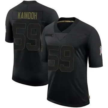 Nike Joshua Kaindoh Men's Limited Kansas City Chiefs Black 2020 Salute To Service Jersey