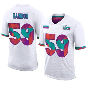 Nike Joshua Kaindoh Men's Limited Kansas City Chiefs White Super Bowl LVII Jersey