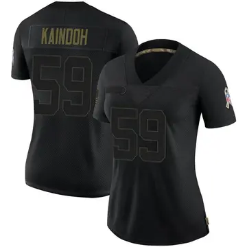 Nike Joshua Kaindoh Women's Limited Kansas City Chiefs Black 2020 Salute To Service Jersey