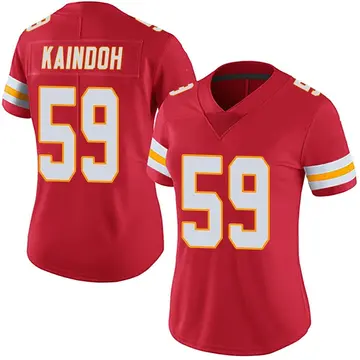 Nike Joshua Kaindoh Women's Limited Kansas City Chiefs Red Team Color Vapor Untouchable Jersey