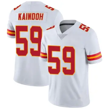 Nike Joshua Kaindoh Youth Limited Kansas City Chiefs White Vapor Untouchable Jersey