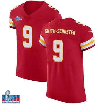 Nike JuJu Smith-Schuster Men's Elite Kansas City Chiefs Red Team Color Vapor Untouchable Super Bowl LVII Patch Jersey