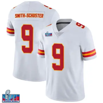 Nike JuJu Smith-Schuster Men's Limited Kansas City Chiefs White Vapor Untouchable Super Bowl LVII Patch Jersey