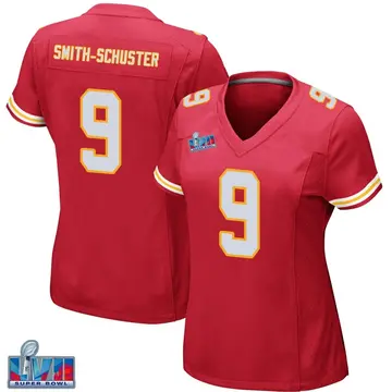 Nike JuJu Smith-Schuster Women's Game Kansas City Chiefs Red Team Color Super Bowl LVII Patch Jersey