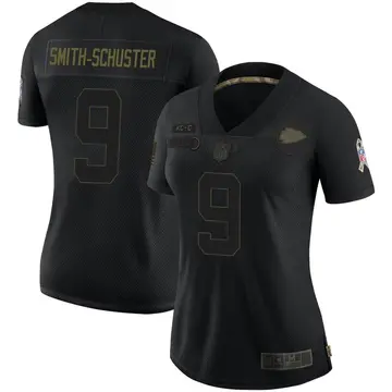 Nike JuJu Smith-Schuster Women's Limited Kansas City Chiefs Black 2020 Salute To Service Jersey