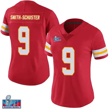 Nike JuJu Smith-Schuster Women's Limited Kansas City Chiefs Red Team Color Vapor Untouchable Super Bowl LVII Patch Jersey