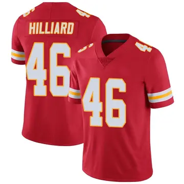 Nike Justin Hilliard Men's Limited Kansas City Chiefs Red Team Color Vapor Untouchable Jersey