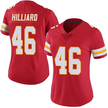 Nike Justin Hilliard Women's Limited Kansas City Chiefs Red Team Color Vapor Untouchable Jersey