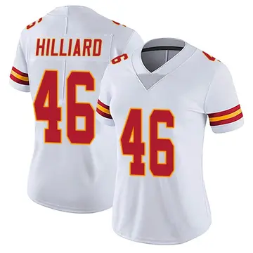 Nike Justin Hilliard Women's Limited Kansas City Chiefs White Vapor Untouchable Jersey