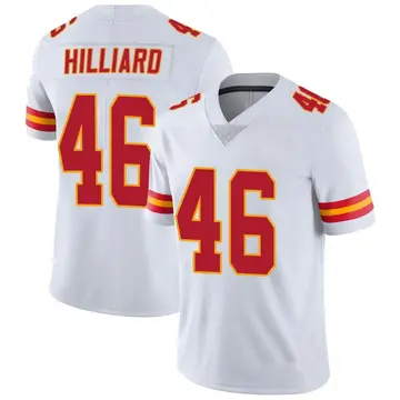 Nike Justin Hilliard Youth Limited Kansas City Chiefs White Vapor Untouchable Jersey