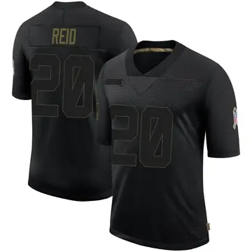 Nike Justin Reid Men's Limited Kansas City Chiefs Black 2020 Salute To Service Jersey
