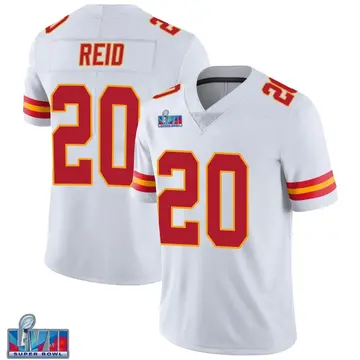 Nike Justin Reid Men's Limited Kansas City Chiefs White Vapor Untouchable Super Bowl LVII Patch Jersey